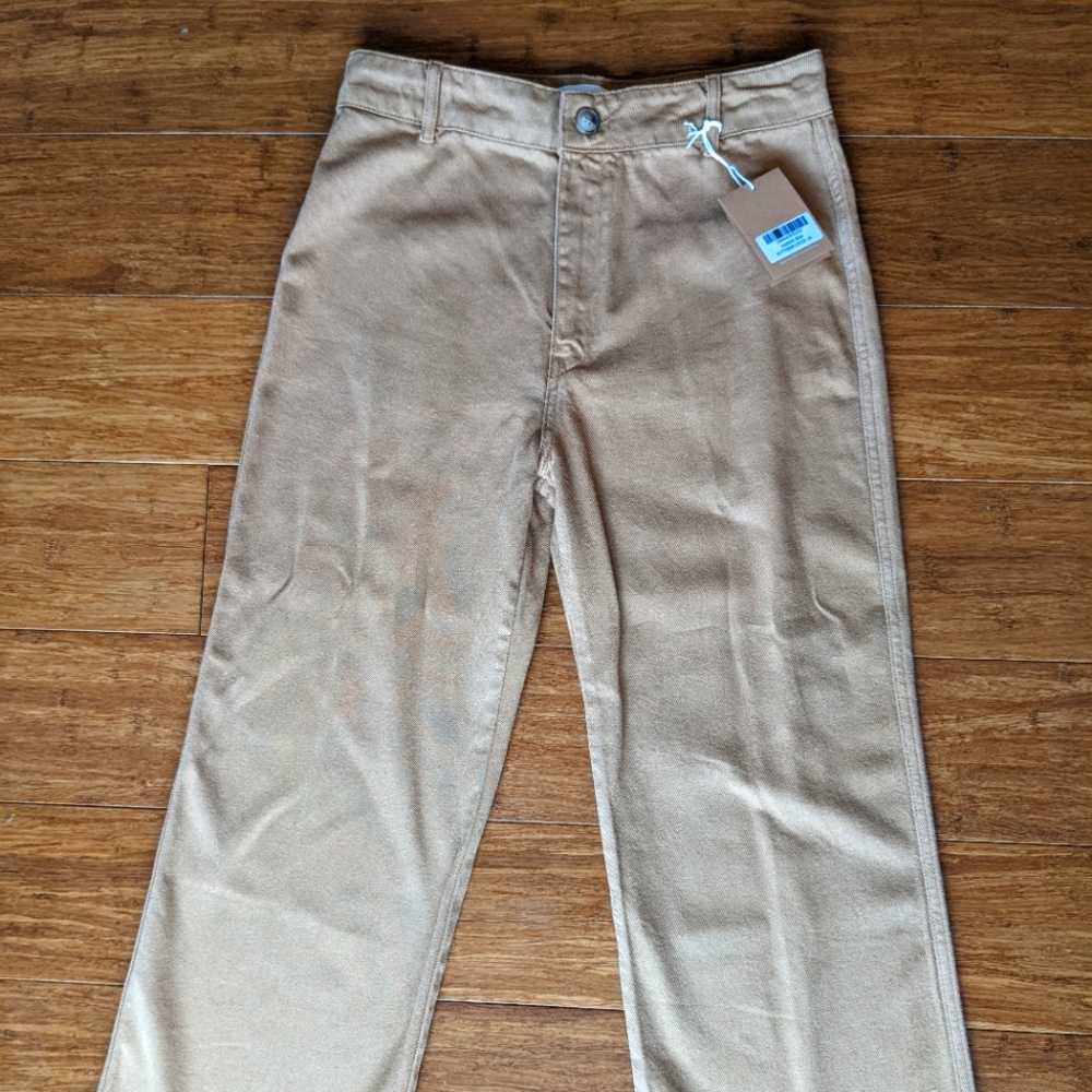 Reformation jeans 30 caramel high waisted crop flare